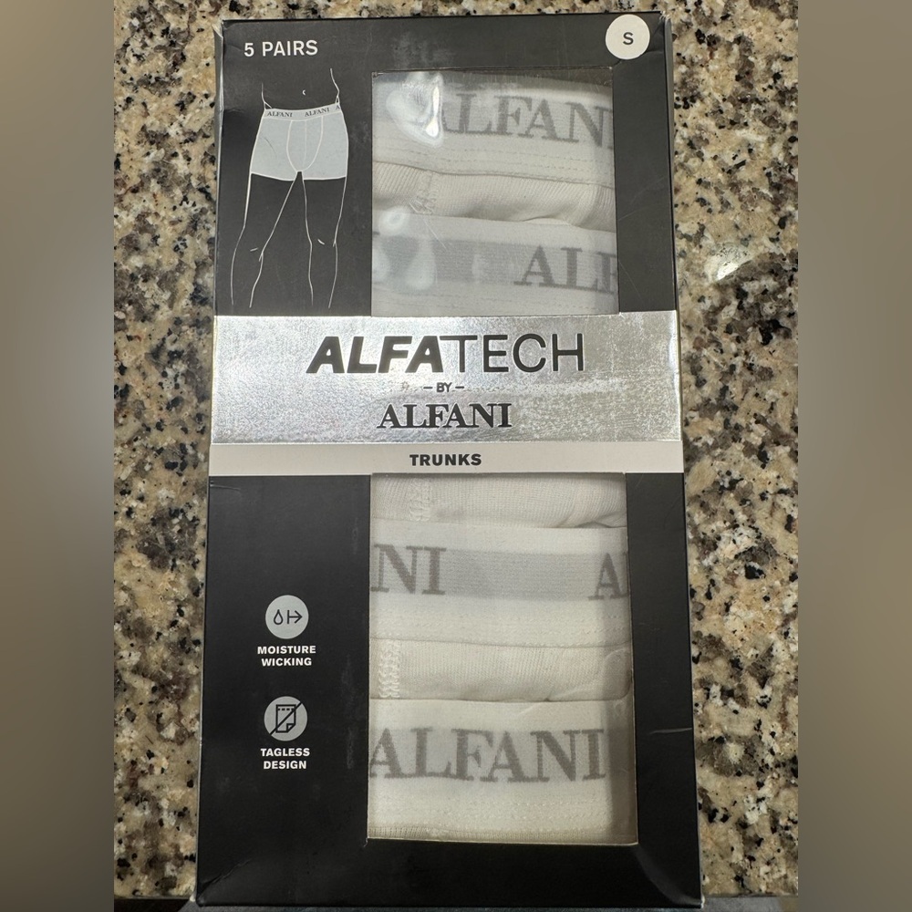 New with tags Alfani White and Gray Trunks 5-Pack